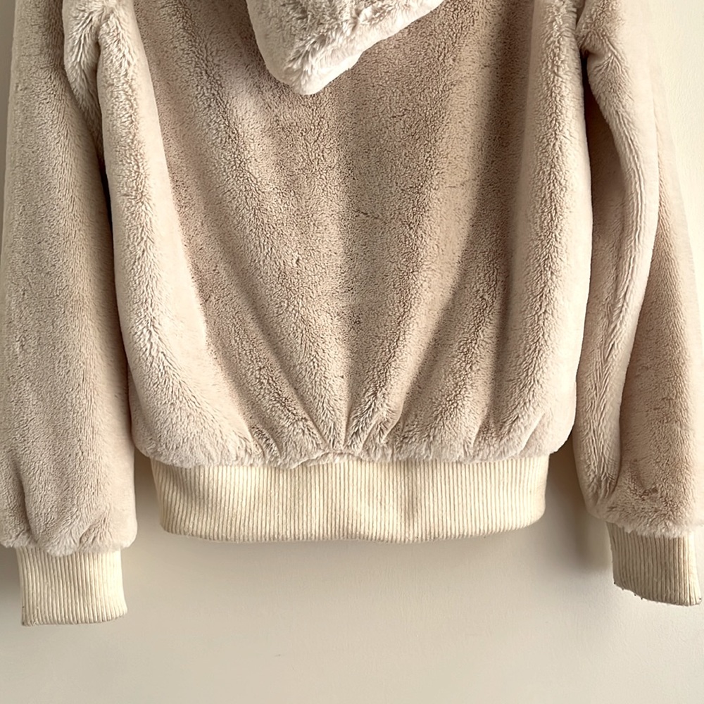 Vintage Full Zip Hooded Faux Fur Jacket Size S - Picture 7 of 12